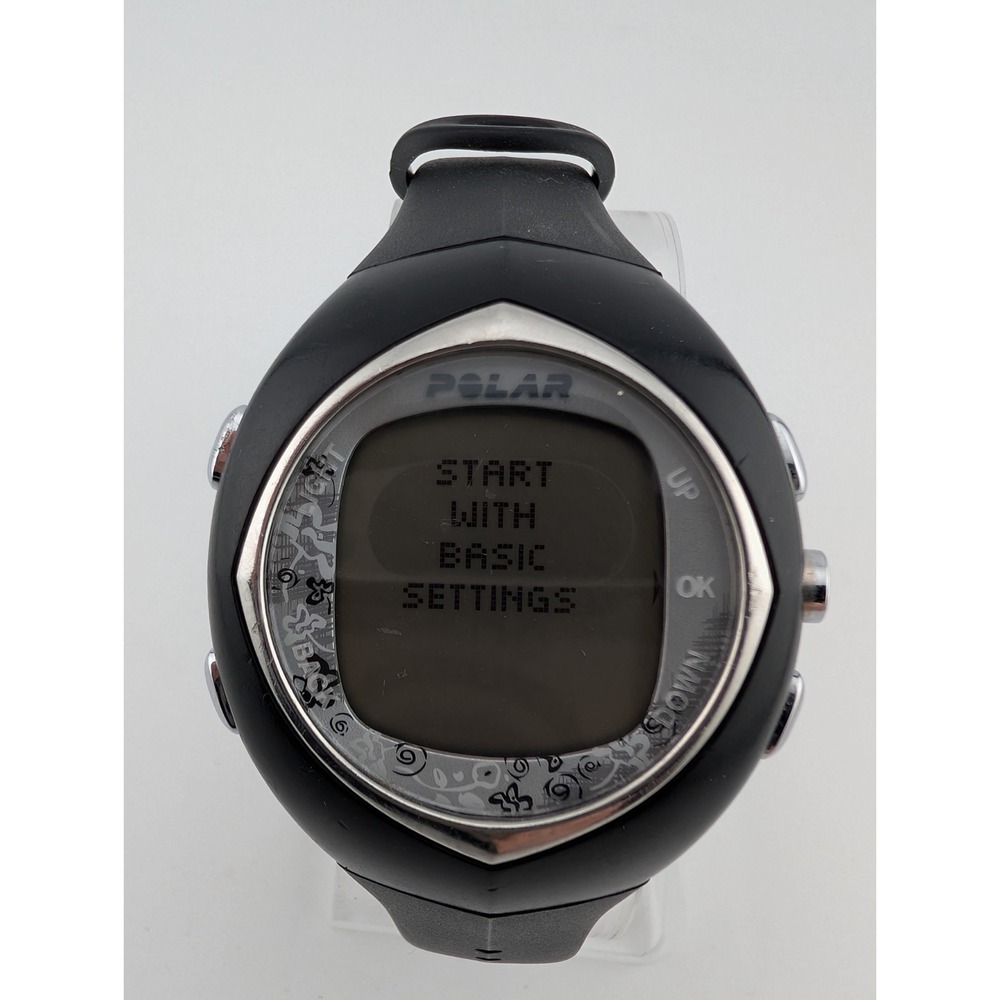 Polar F6 Digital Fitness Watch Women 40mm Case Black Band New Battery Watch Only